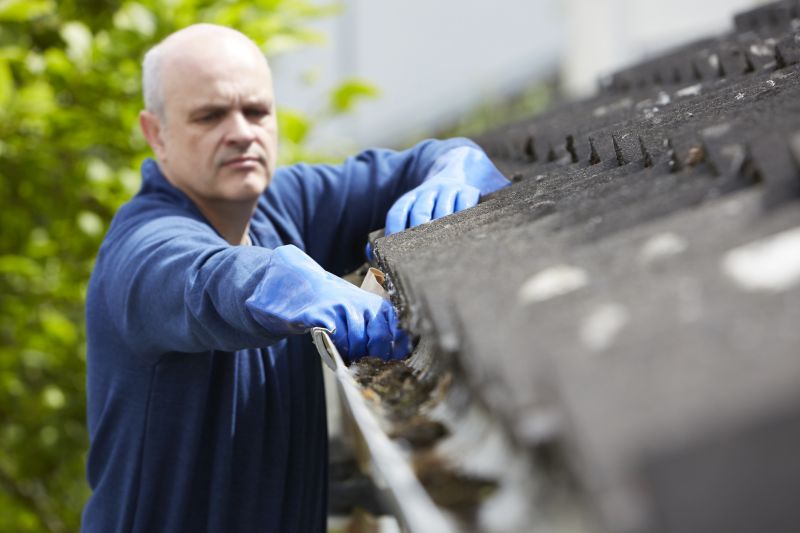 Cleaning a residential gutter
